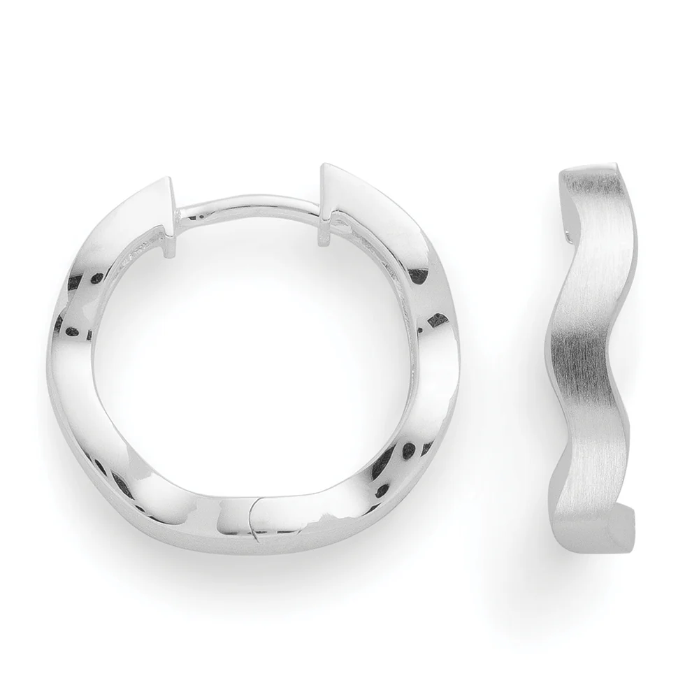 Creolen Ocean Waves| Silber 925 mattiert