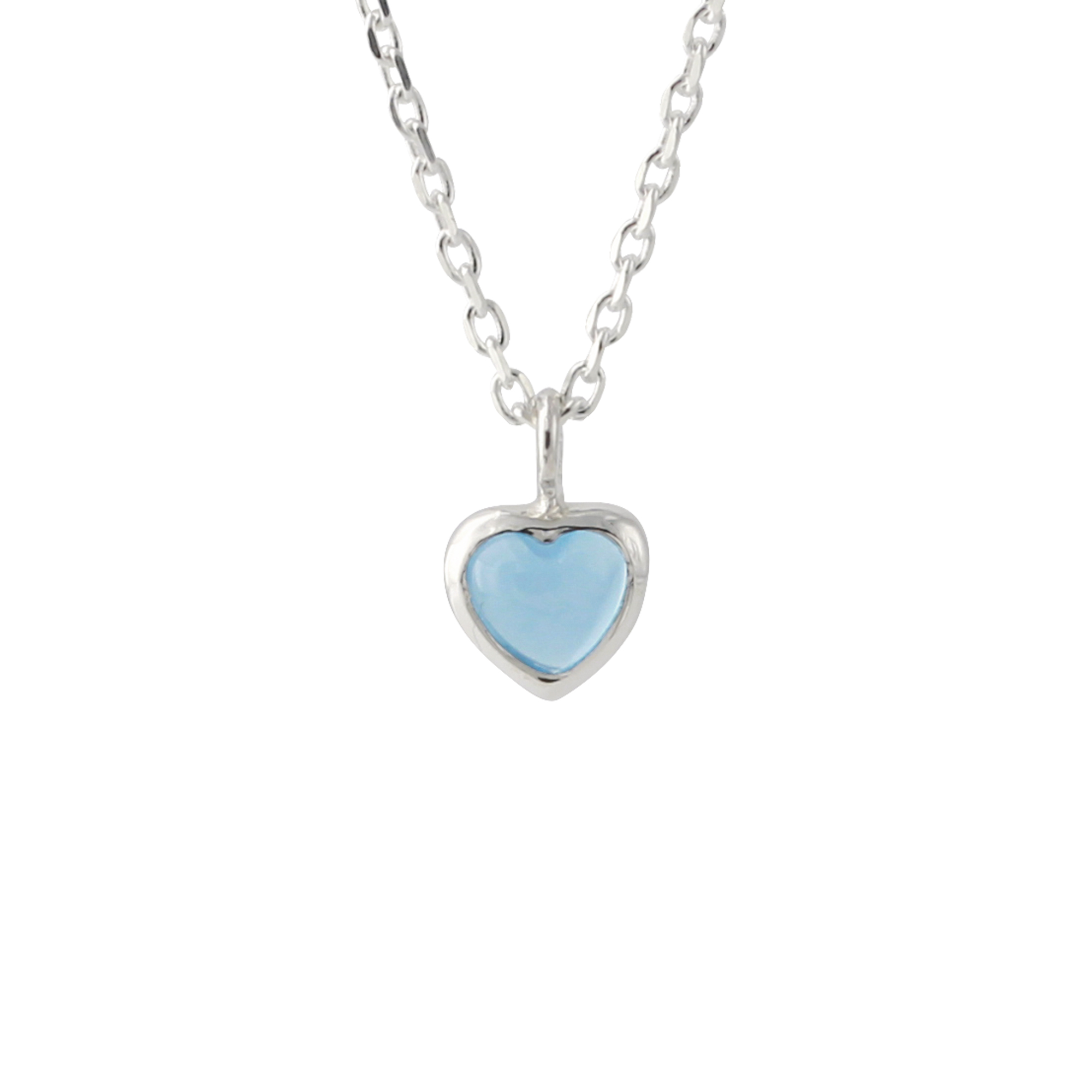 Collier Silber, mit Chalcedon Herz