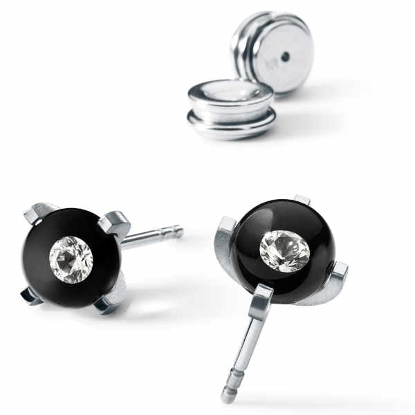 Diamantohrstecker DIAMONDS IN GLASS | Edelstahl