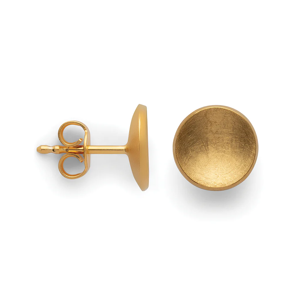 Ohrstecker | Silber 925 vergoldet matt poliert