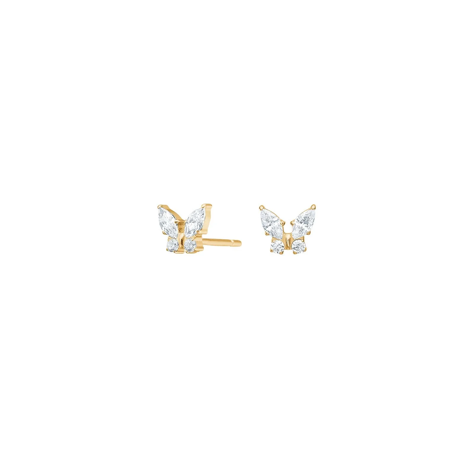Ohrstecker Schmetterling vergoldet|  PURE TITANI