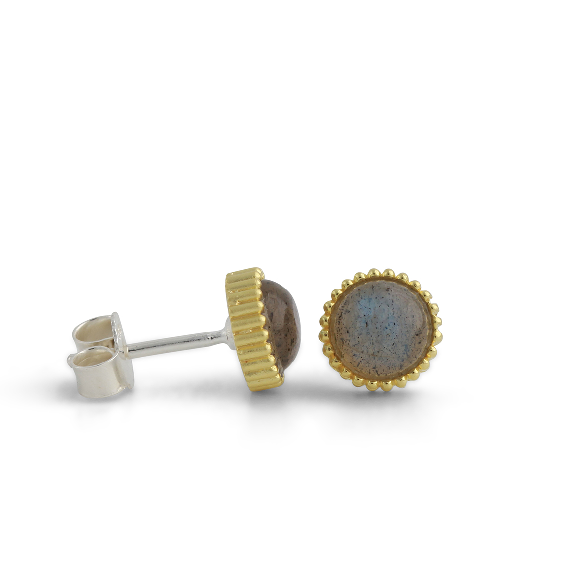 Ohrstecker Silber, mit Labradorit