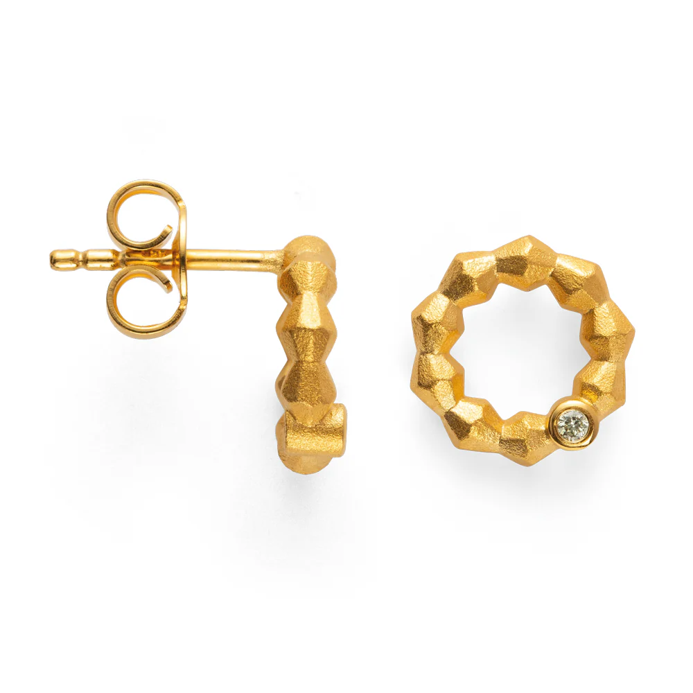 Ohrstecker Golden Circle | Silber 925 vergoldet