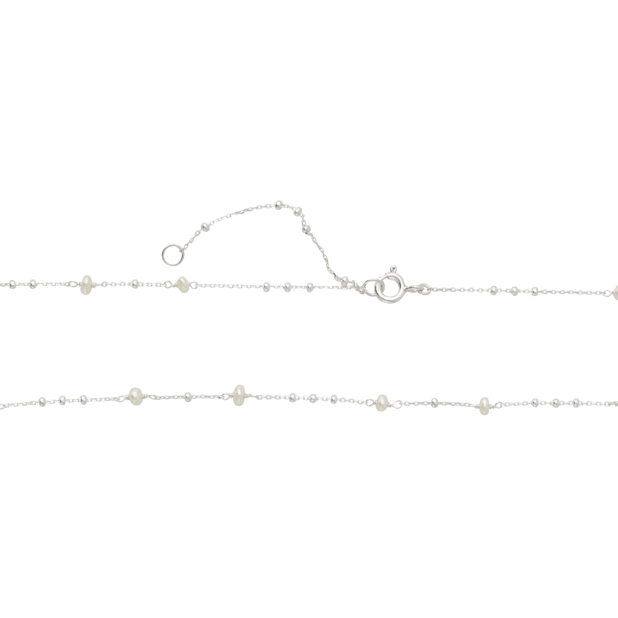 Collier Silber, mit Perlen