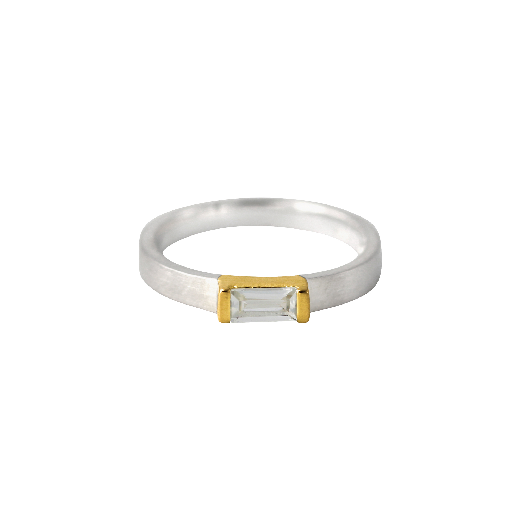 Ring Silber, mit Bergkristall