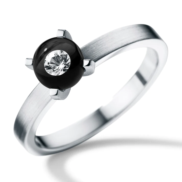 Diamantring DIAMONDS IN GLASS | Edelstahl
