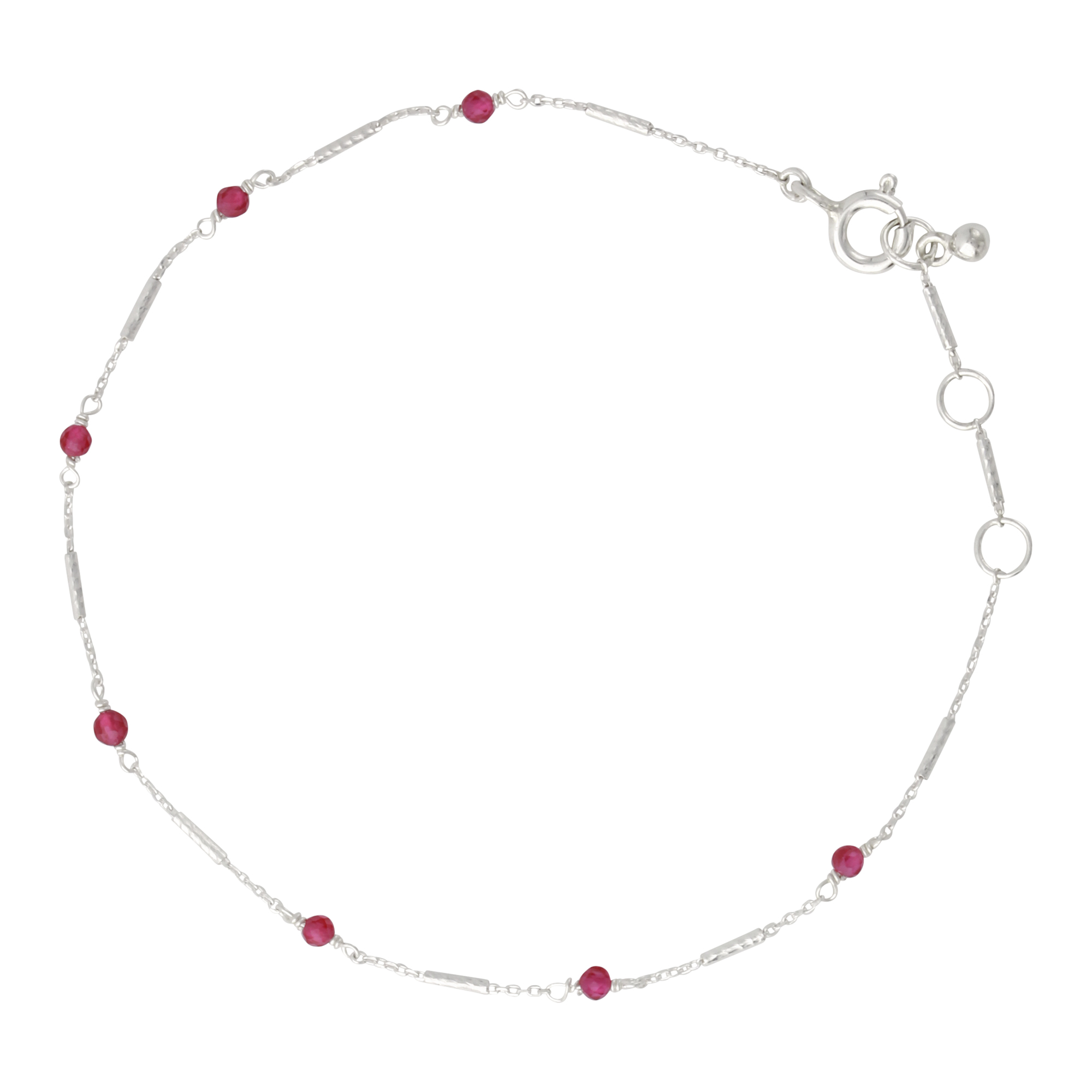 Armband Silber, mit Rubin