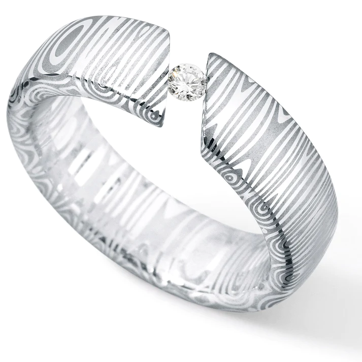 Spannring |  Brillant | Damaststahl