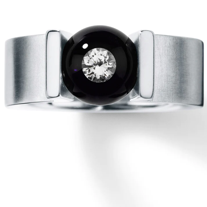 Diamantring DIAMONDS IN GLASS | Edelstahl 
